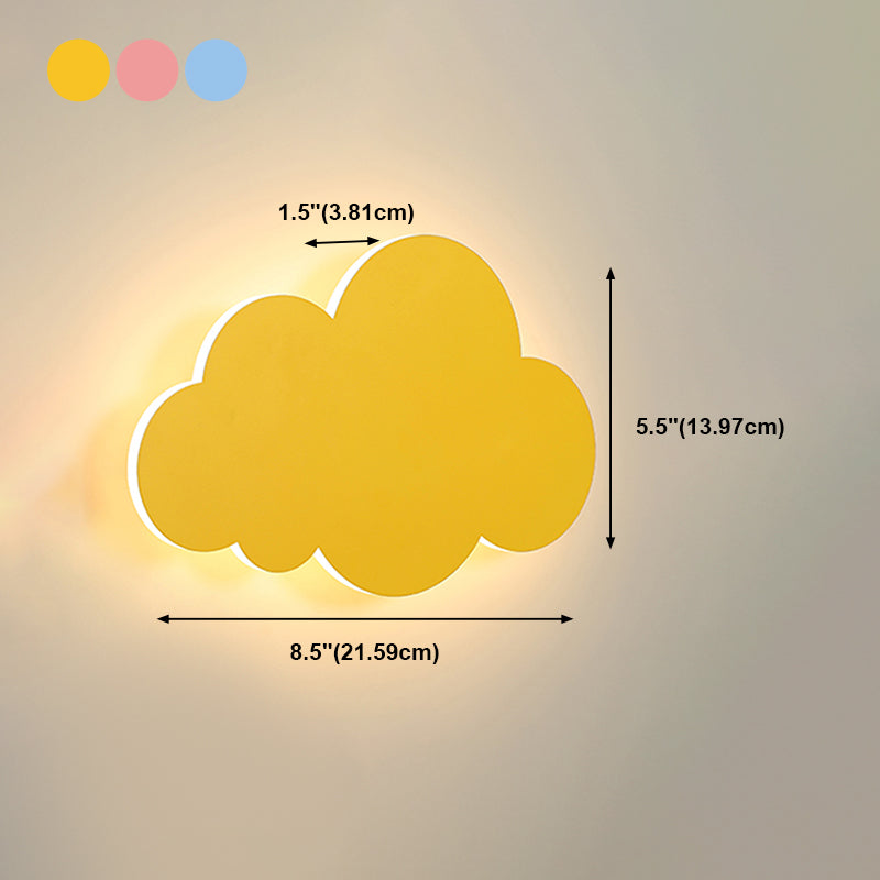 Modern Style Cloud Wall Mounted Lamps Metal 1 Light Wall Lamps