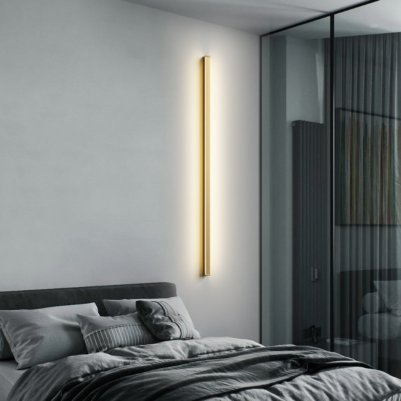 Metallic Linear Wall Light Fixture Modern Style Wall Light Sconce for Living Room