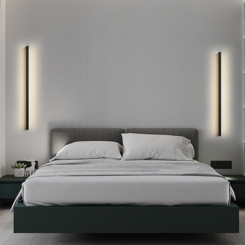 Metallic Linear Wall Light Fixture Modern Style Wall Light Sconce for Living Room