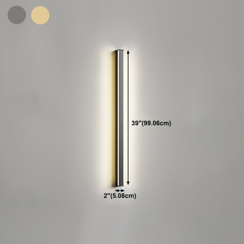 Metallic Linear Wall Light Fixture Modern Style Wall Light Sconce for Living Room