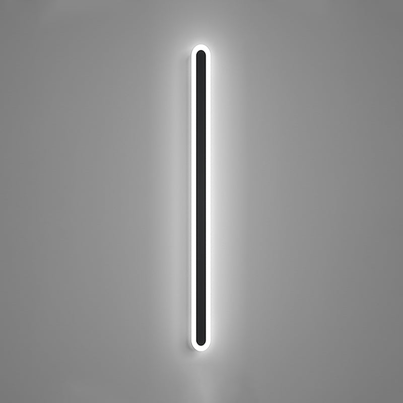 Luz de pared de metal de forma lineal Estilo moderno de 1 luces Luz de pared de 1 luces