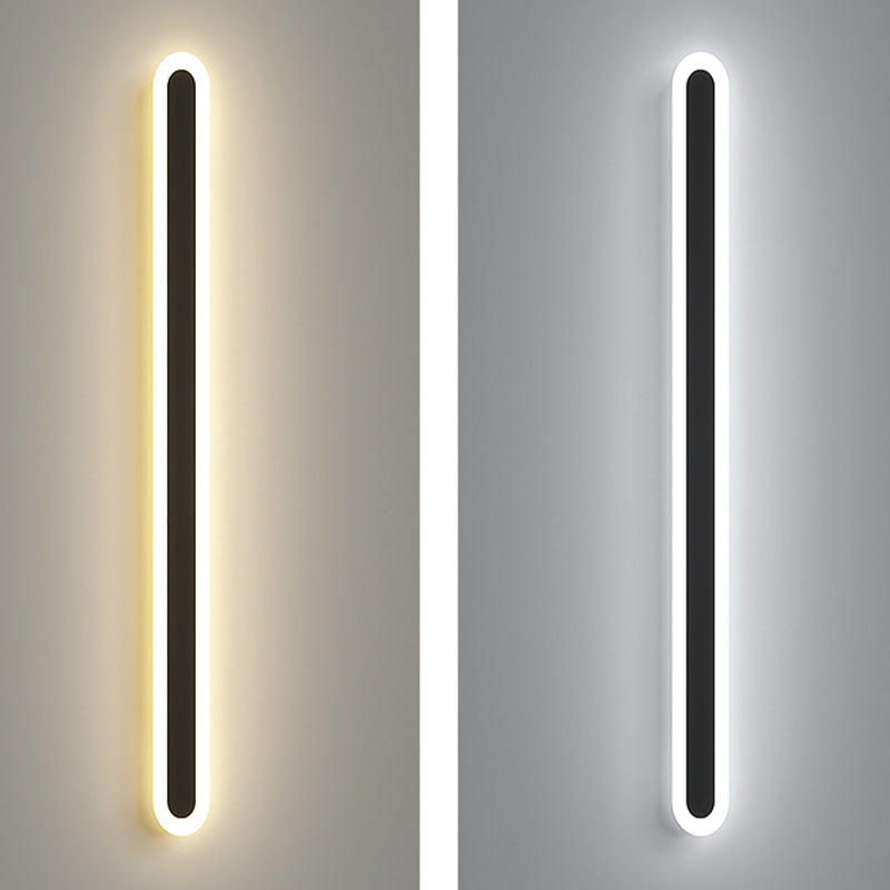 Luz de pared de metal de forma lineal Estilo moderno de 1 luces Luz de pared de 1 luces