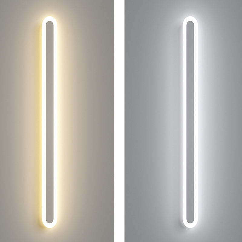 Luz de pared de metal de forma lineal Estilo moderno de 1 luces Luz de pared de 1 luces