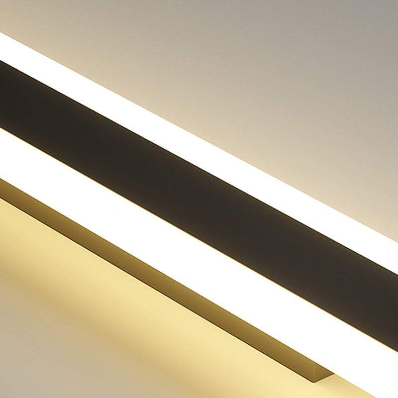 Luz de pared de metal de forma lineal Estilo moderno de 1 luces Luz de pared de 1 luces