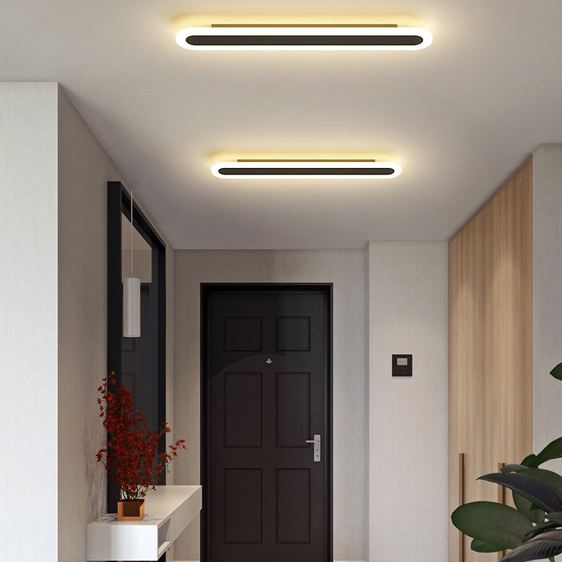 Luz de pared de metal de forma lineal Estilo moderno de 1 luces Luz de pared de 1 luces