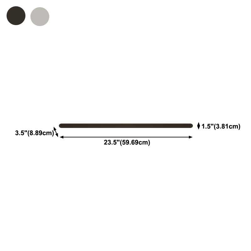 Luz de pared de metal de forma lineal Estilo moderno de 1 luces Luz de pared de 1 luces