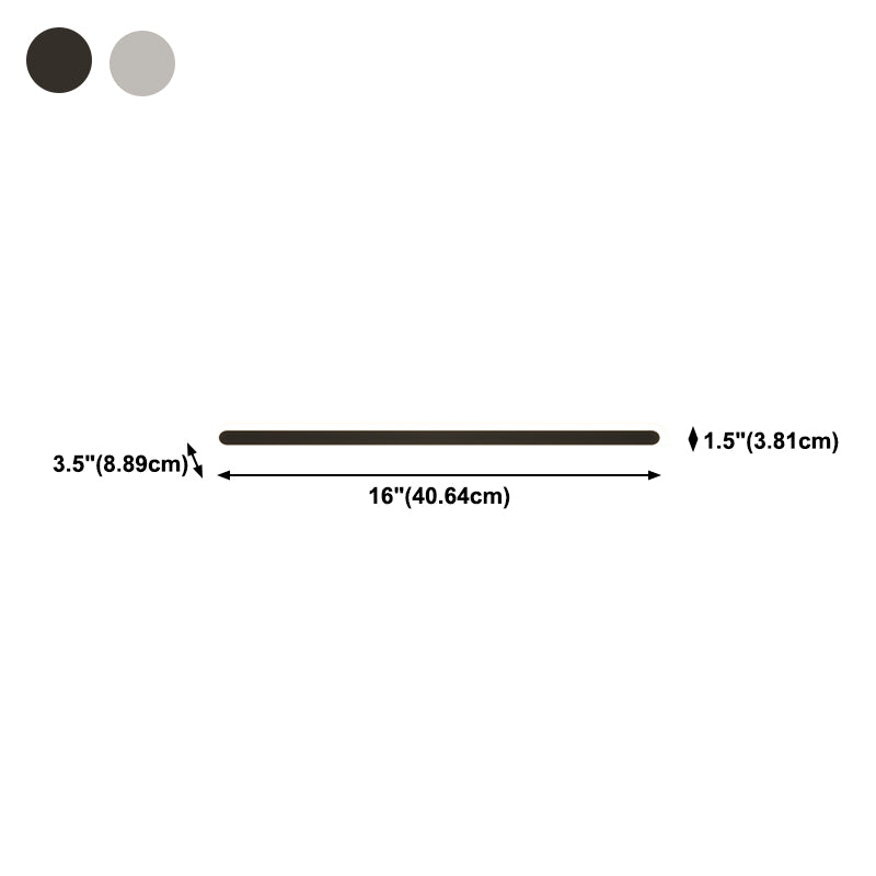 Luz de pared de metal de forma lineal Estilo moderno de 1 luces Luz de pared de 1 luces