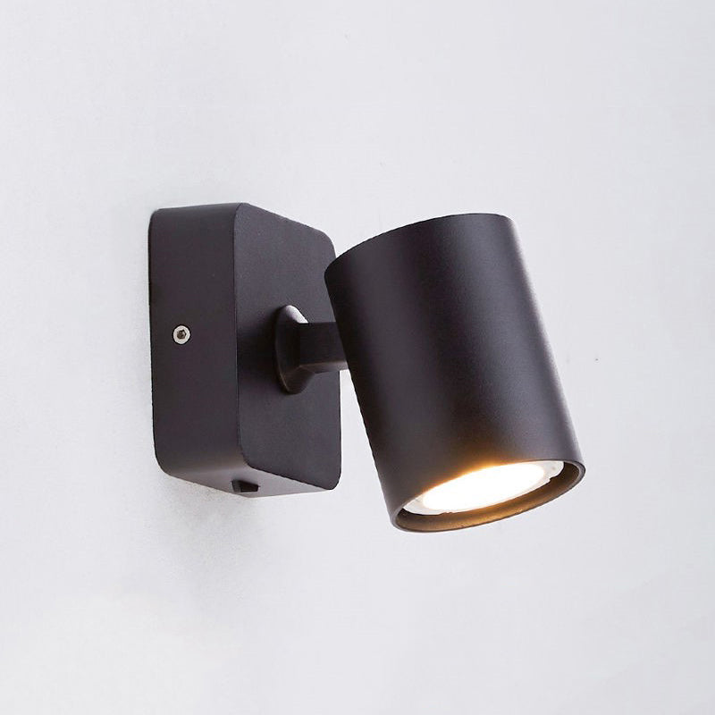 Nordic Style Aluminum Wall Light Cylindrical Wall Lamp with Metal Shade for Bedroom