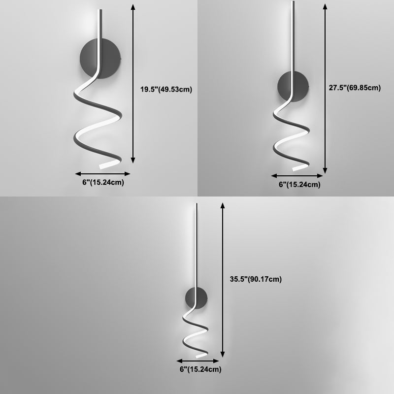 Modern Style Linear Shape Wall Sconce Metal 1 Light Wall Lighting for Living Room