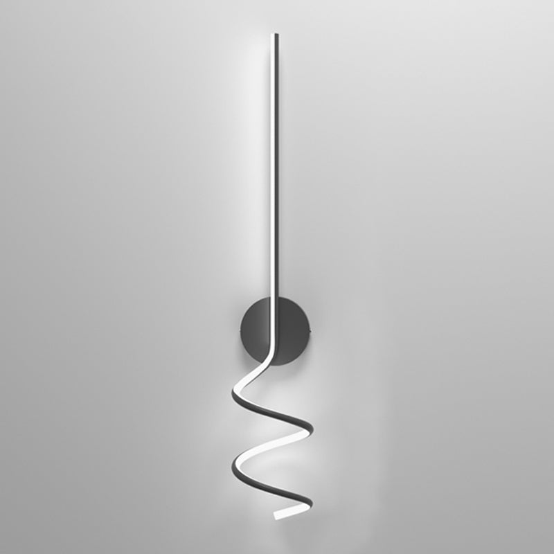 Modern Style Linear Shape Wall Sconce Metal 1 Light Wall Lighting for Living Room