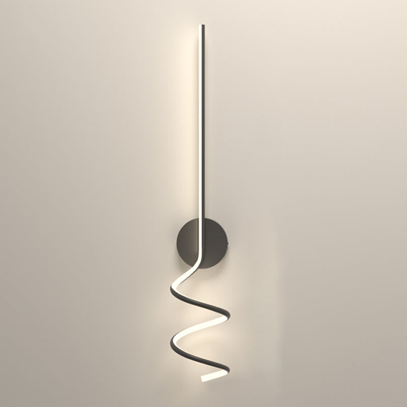 Modern Style Linear Shape Wall Sconce Metal 1 Light Wall Lighting for Living Room