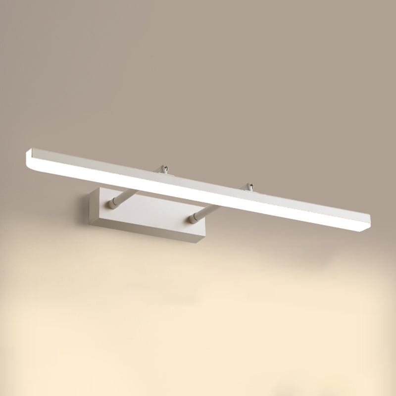 Swing Arm Shape Metal Wall Light Modern Style 1 Light Mirror Wall Mount Light