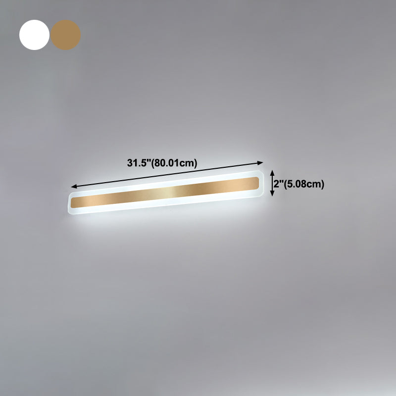 Luce da parete a forma lineare in metallo MODERNO MODERNO MODICA SPECCHIO MOLTO MOLTO MONTRO