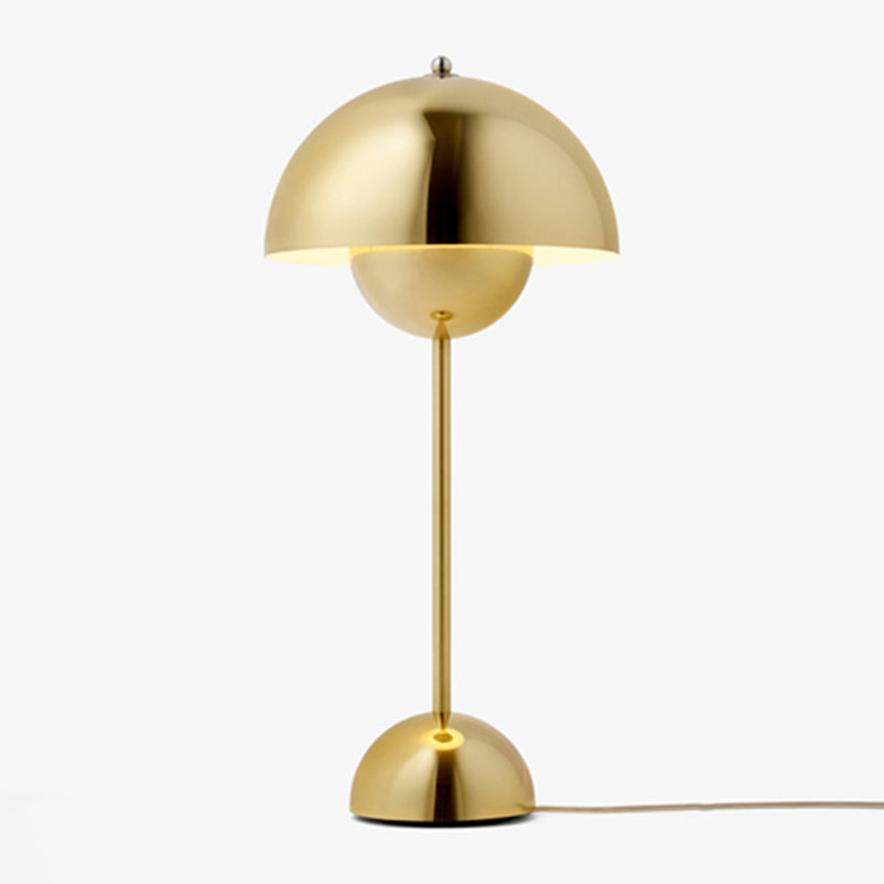 Domed Table Light Simplicity Style Metal Night Table Lamp for Bedside