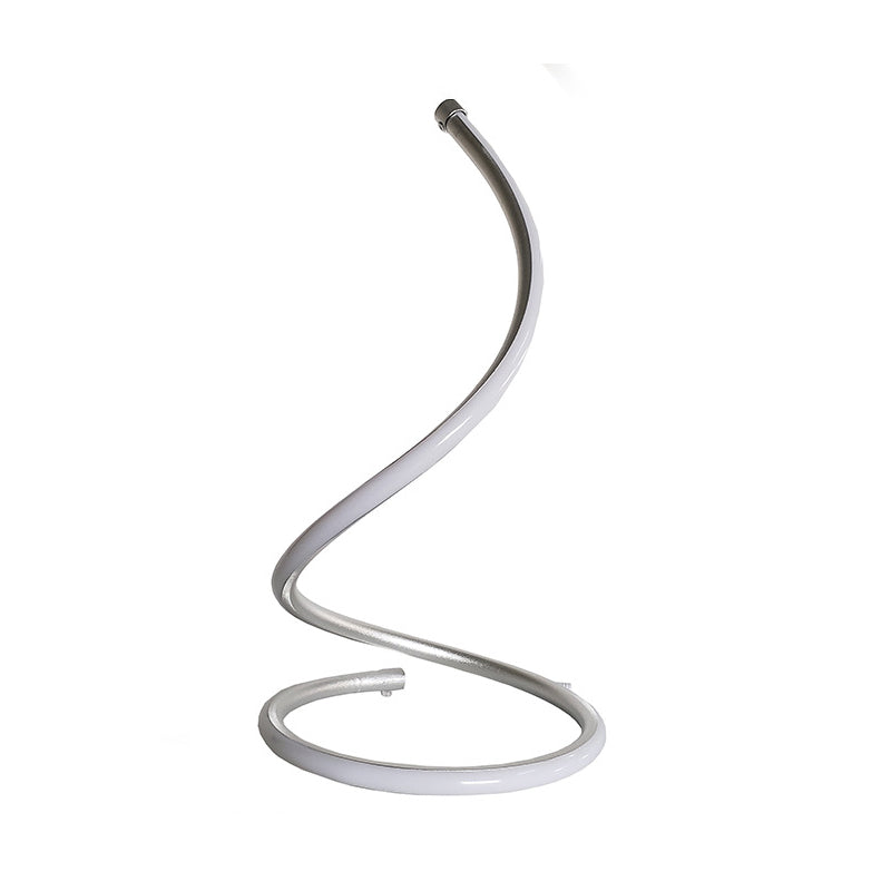 1-Light Curved Table Light Contemporary Metal Nightstand Lamps for Bedroom