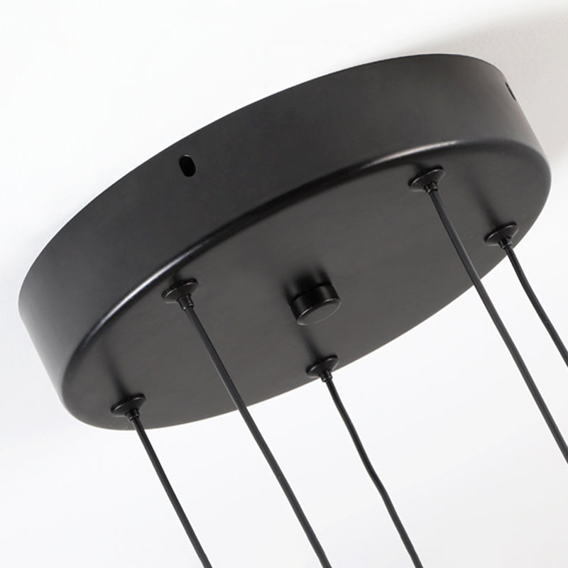 Modern Style Chandelier Lighting Fixtures Metal Linear Hanging Chandelier