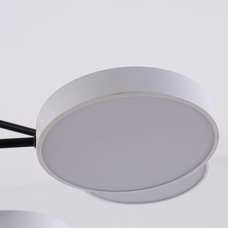 Metal Round Shape Hanging Ceiling Light Modern Style Multi Lights Hanging Light