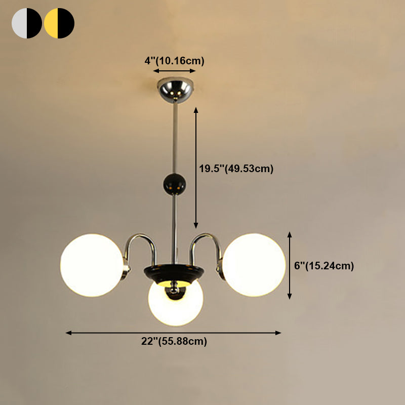 Modern Hanging Pendant Lights Simplicity Style Glass Shade Chandelier Light