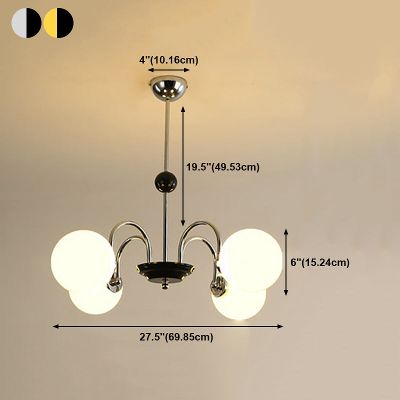 Modern Hanging Pendant Lights Simplicity Style Glass Shade Chandelier Light