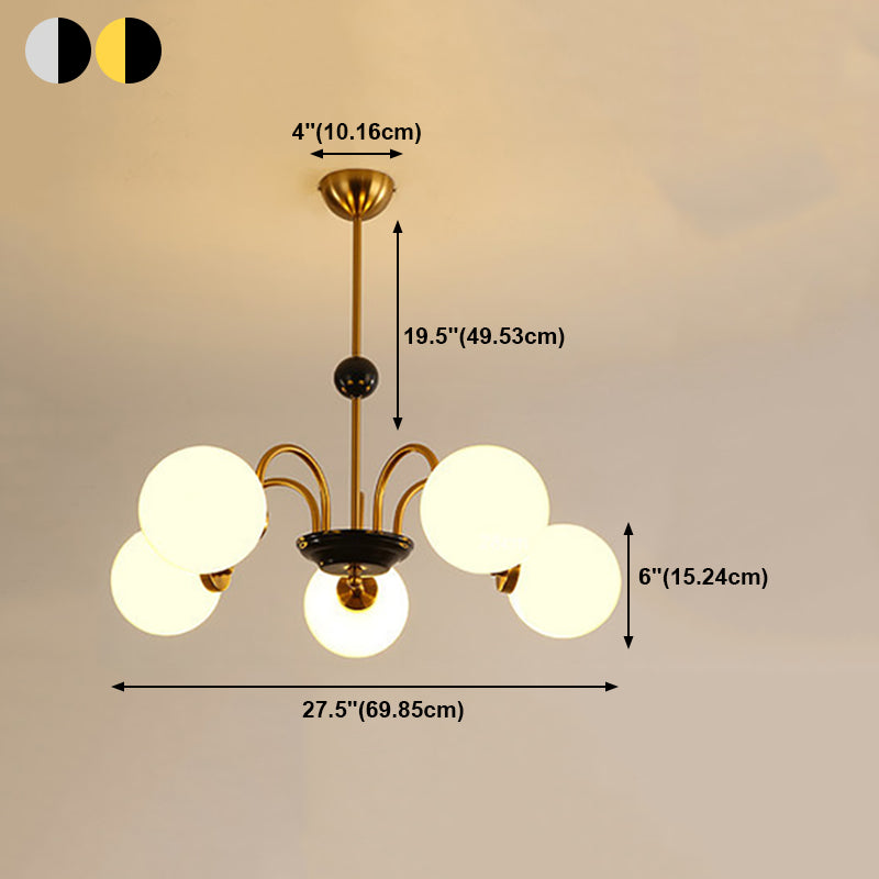Modern Hanging Pendant Lights Simplicity Style Glass Shade Chandelier Light
