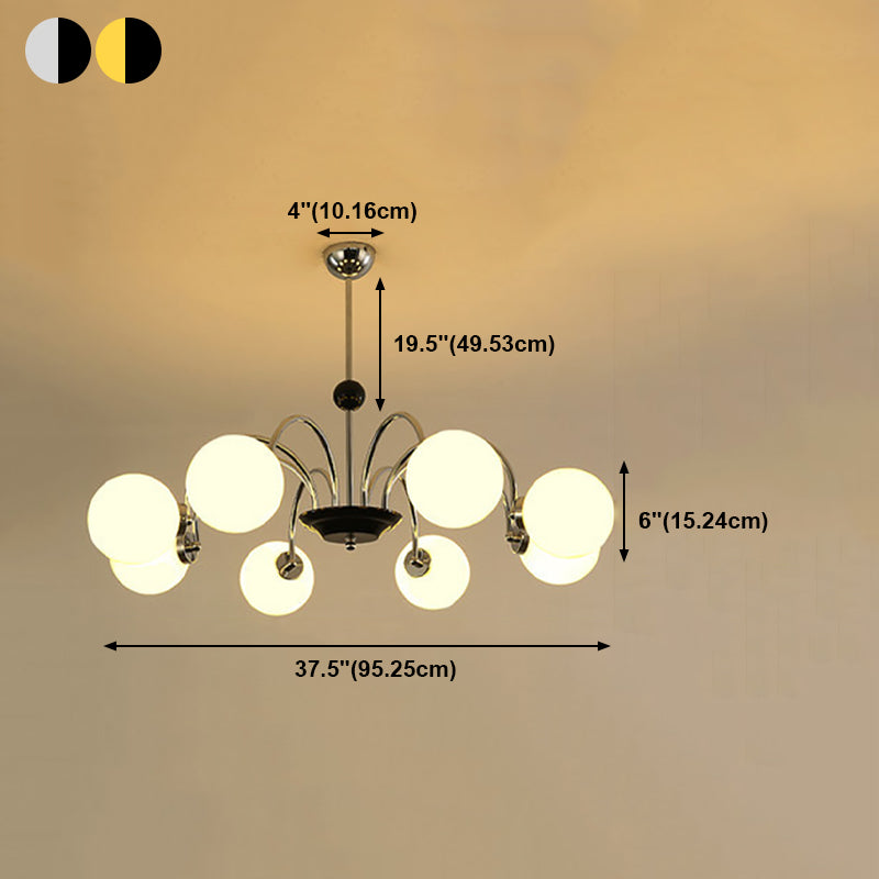 Modern Hanging Pendant Lights Simplicity Style Glass Shade Chandelier Light