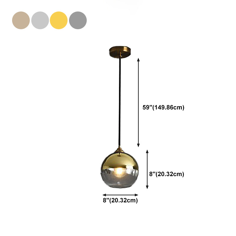 Modern Style Spherical Shape Pendant Lighting Glass Pendant Light for Living Room