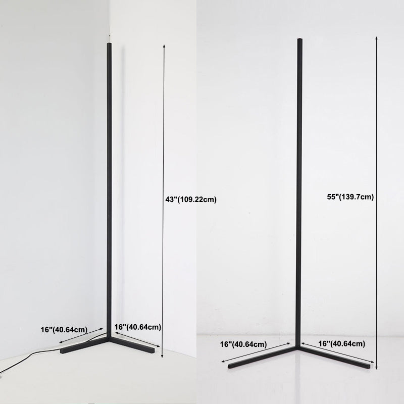 Minimalist Style Metal LED Floor Lamp Modern Geometry Line Floor Light for Living Room