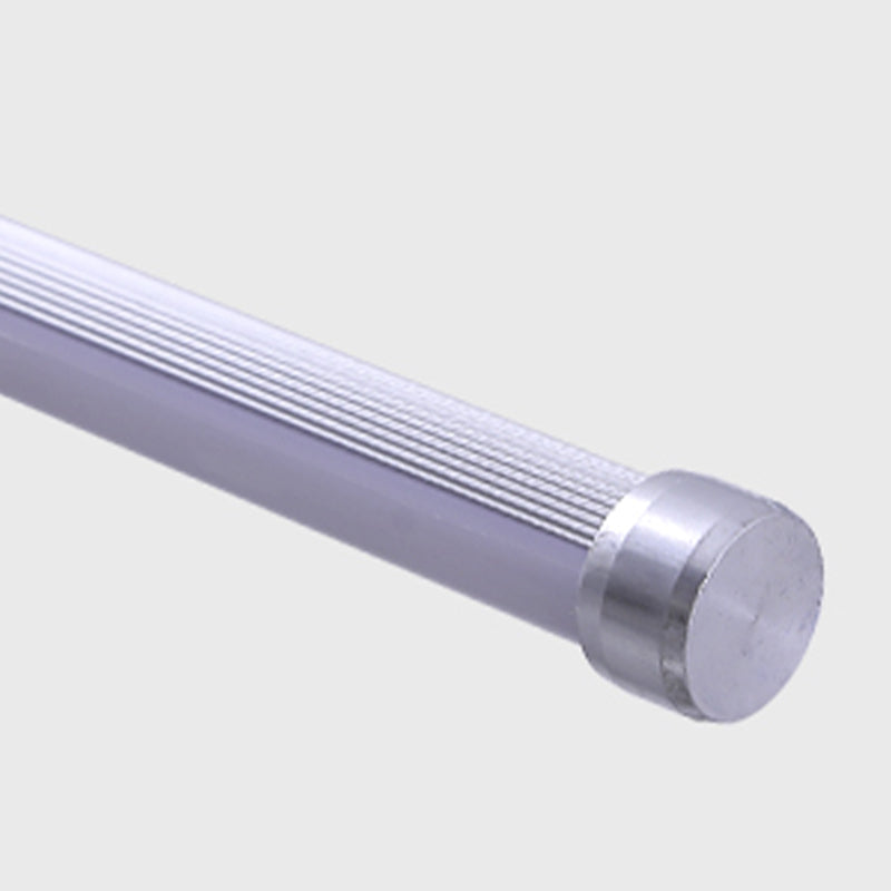 Linear Shape Metal Floor Light Modern Style Single Light Floor Mount Light in Silver