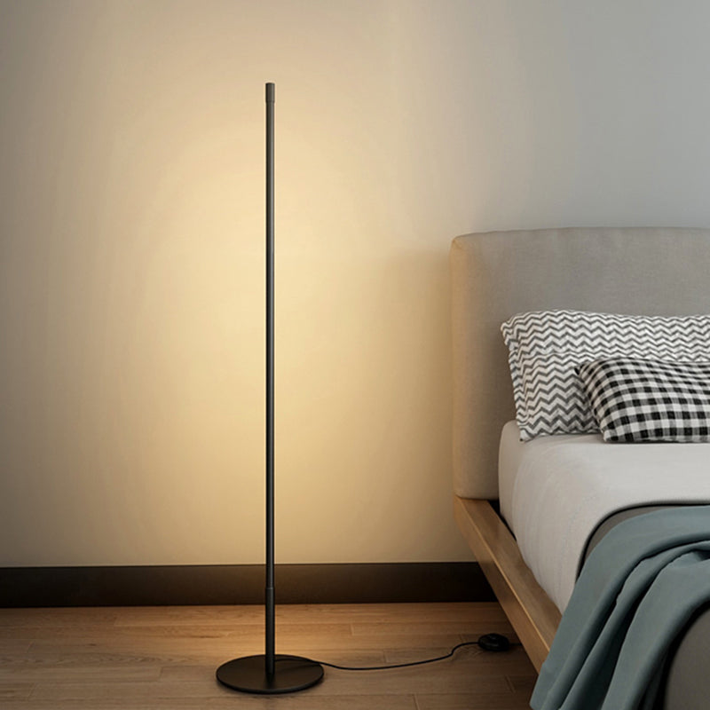 1-Light Strip Shape Floor Light Modern Style Floor Standing Light with Acrylic Shade