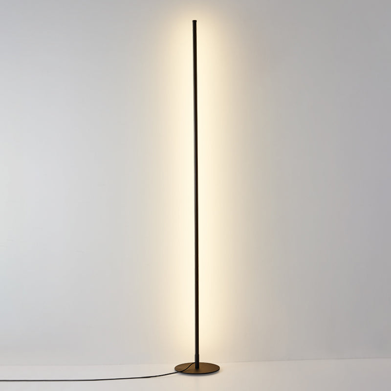 1-Light Strip Shape Floor Light Modern Style Floor Standing Light with Acrylic Shade