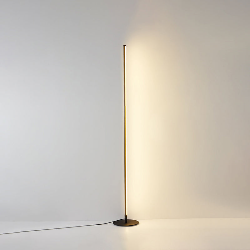 1-Light Strip Shape Floor Light Modern Style Floor Standing Light with Acrylic Shade