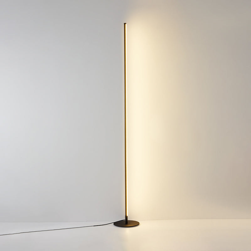 1-Light Strip Shape Floor Light Modern Style Floor Standing Light with Acrylic Shade