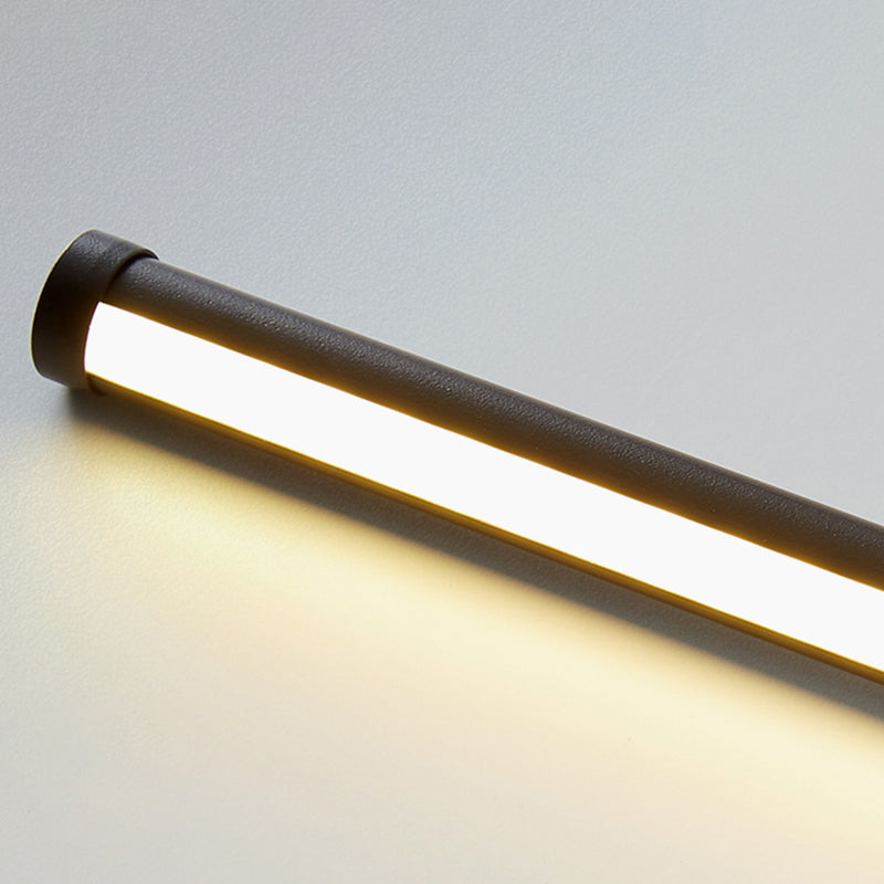 1-Light Strip Shape Floor Light Modern Style Floor Standing Light with Acrylic Shade