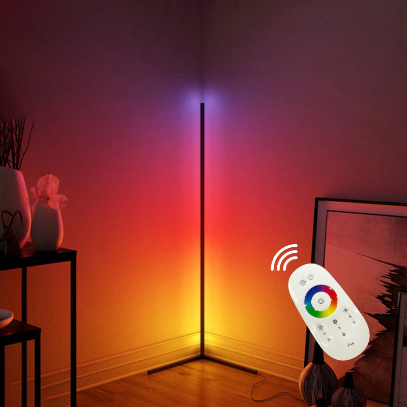 Modern Aluminium Simple Floor Lamp Geometric Line LED Floor Light for Bedroom