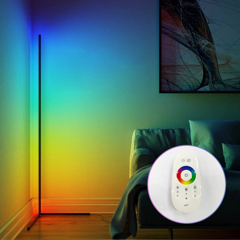 Modern Aluminium Simple Floor Lamp Geometric Line LED Floor Light for Bedroom