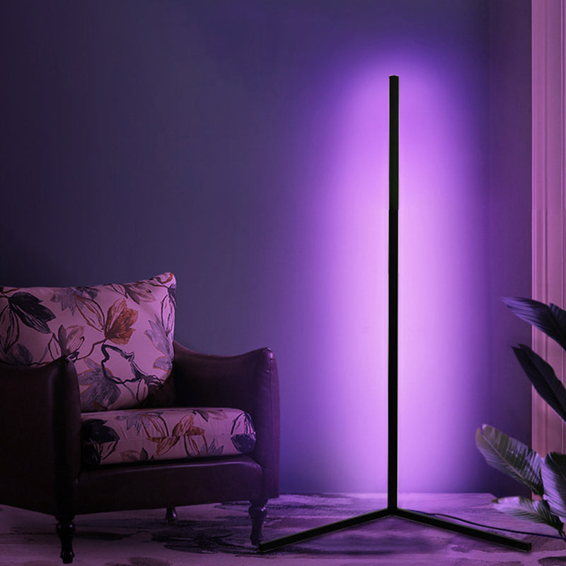 Modern Aluminium Simple Floor Lamp Geometric Line LED Floor Light for Bedroom