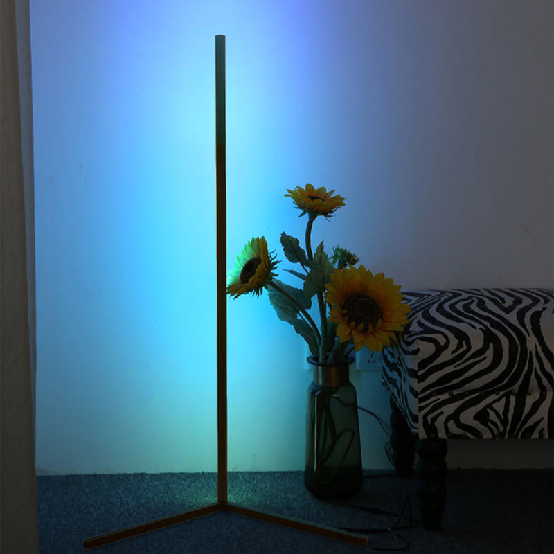 Modern Aluminium Simple Floor Lamp Geometric Line LED Floor Light for Bedroom