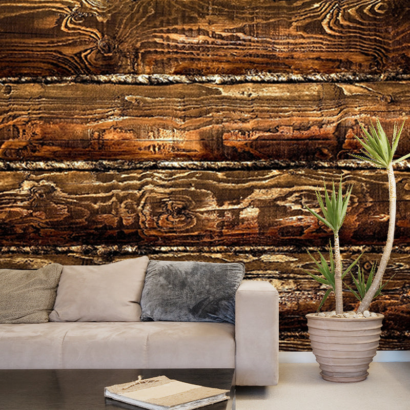 Eco-friendly Wall Mural Wallpaper Wood Grain Photography Sitting Room Wall Mural