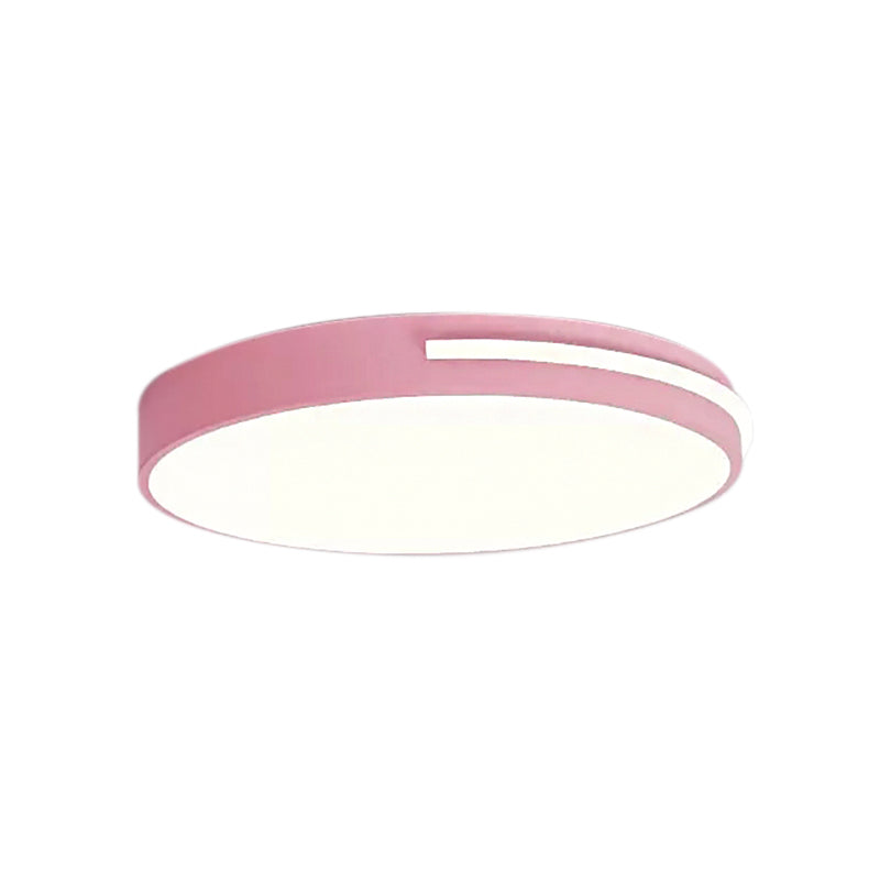 Acrylic Slim Round Flush Mount Light Kid Bedroom Nordic Stylish Ceiling Lamp