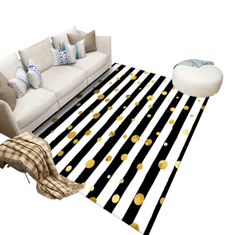 Light Gray Modern Rug Polyester Rhombus Indoor Rug Washable Rug for Drawing Room