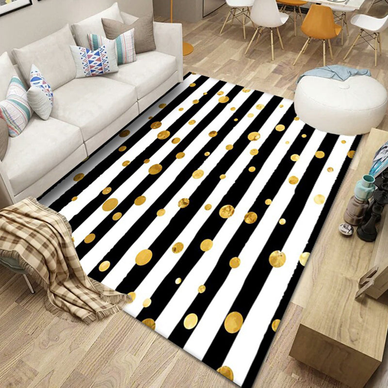 Light Gray Modern Rug Polyester Rhombus Indoor Rug Washable Rug for Drawing Room