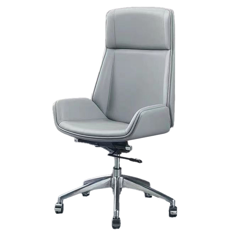 Executive Ergonomic Computer Chair Silver Metal Base Contemporary Office Chair