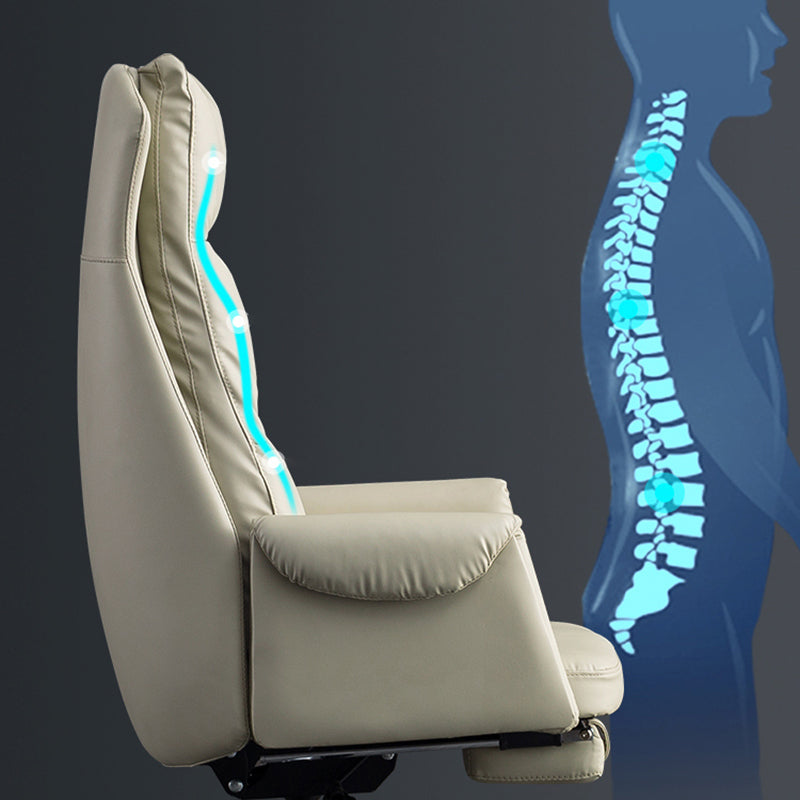 Modern High Back Management Chair Ergonomic Adjustable Executive Leather Chair