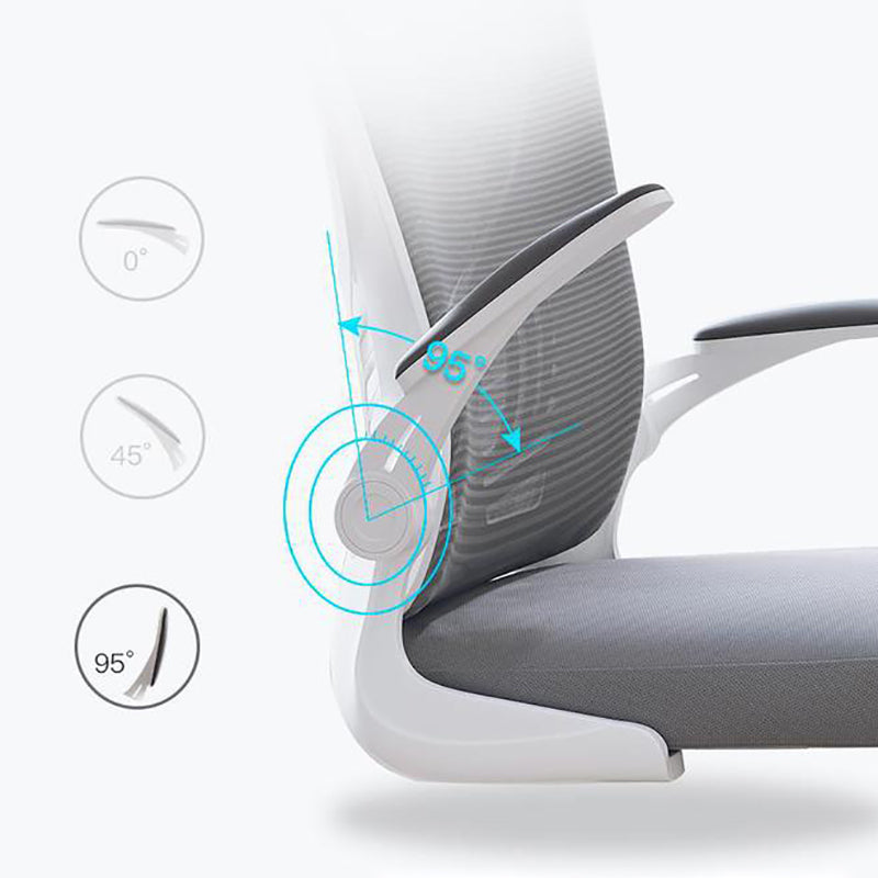 High Back Office Chair with Sponge Cushion Adjustable Arm Nylon Office Chair
