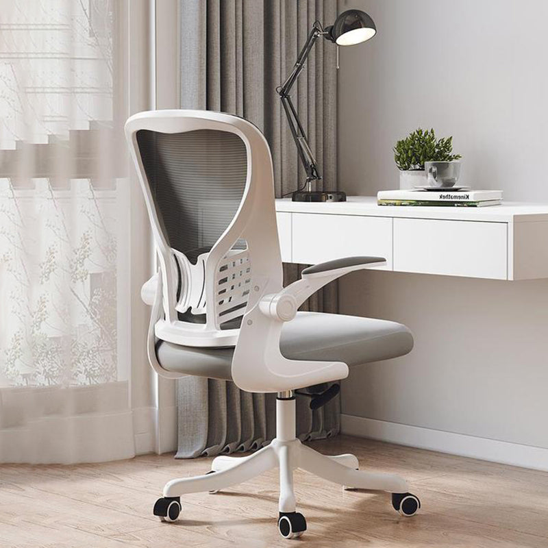 High Back Office Chair with Sponge Cushion Adjustable Arm Nylon Office Chair