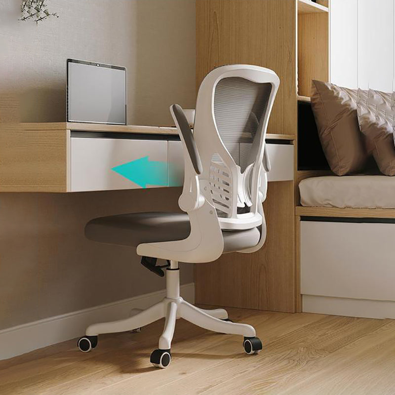 High Back Office Chair with Sponge Cushion Adjustable Arm Nylon Office Chair