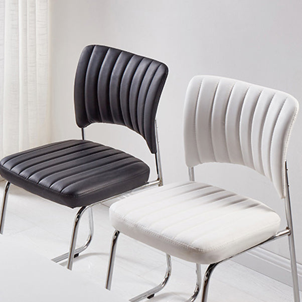 Modern Style Task Chair Mid-Back Ergonomic Armless Office Chair