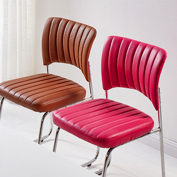 Modern Style Task Chair Mid-Back Ergonomic Armless Office Chair