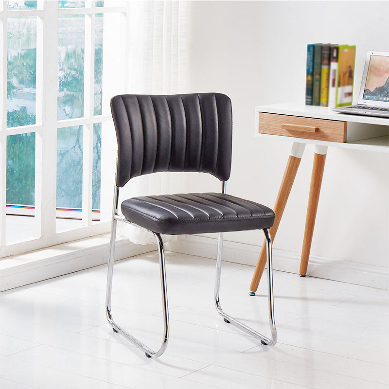 Modern Style Task Chair Mid-Back Ergonomic Armless Office Chair