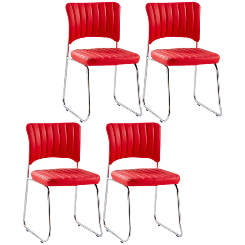 Modern Style Task Chair Mid-Back Ergonomic Armless Office Chair